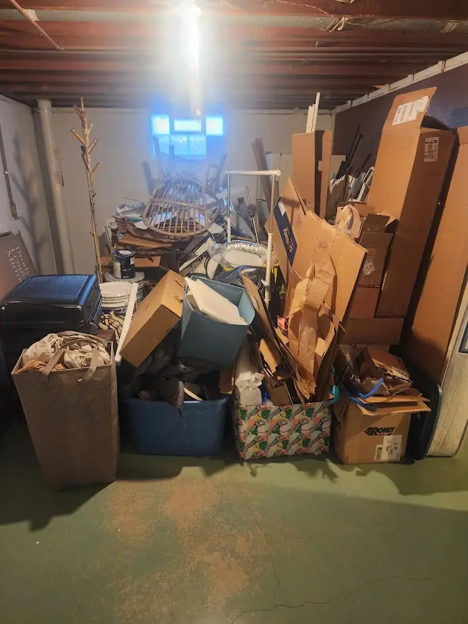 Roll-off dumpster container at job site for 2 Yard Dumpster Rental in East Cocalico